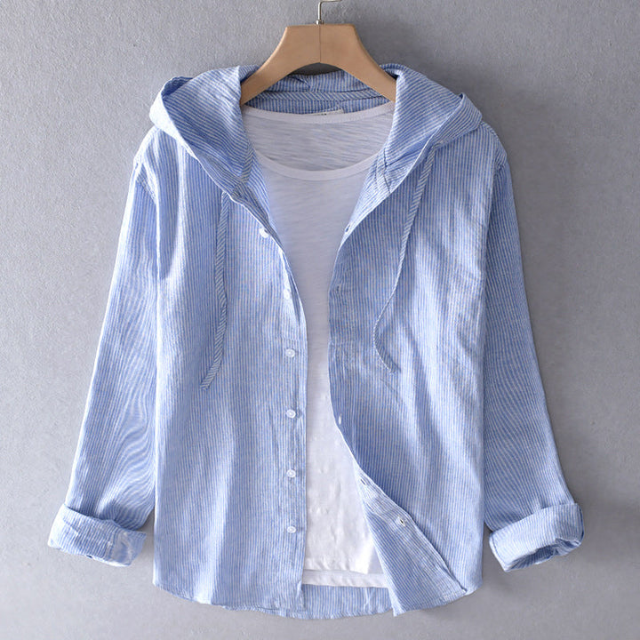 Women's breezy summer blouse in a light fabric, perfect for casual, chic everyday wear or vacation.