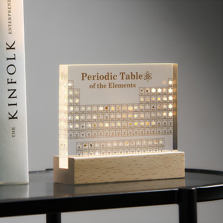 Educational Elementiqo periodic table display with light, a captivating gift for science enthusiasts.