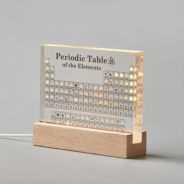 Decorative LED periodic table display, bringing the periodic table to life for home or office.