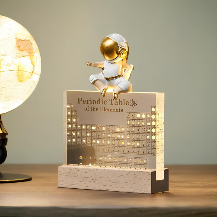 Unique science gift: Backlit periodic table with genuine elements, perfect for students & collectors.