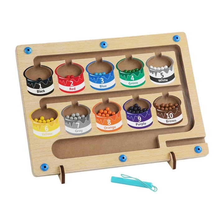 Durable magnetic maze board puzzle, engaging screen-free educational toy for early childhood learning.