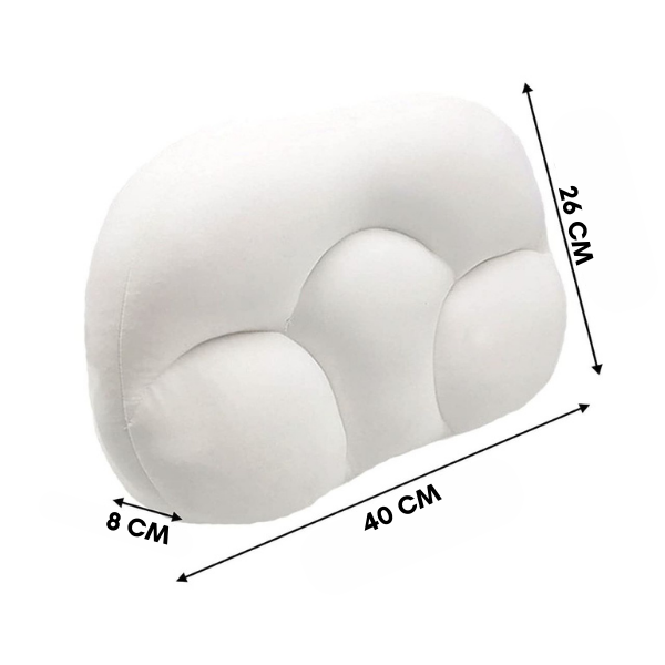 Plush white Comfort Cloud Sleep Pillow designed for unisex deep sleep, neck support & lasting comfort.