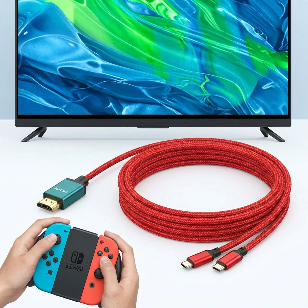 High-speed USB C to HDMI adapter for 4K UHD display. Ideal for gaming consoles like Switch & Steam Deck.