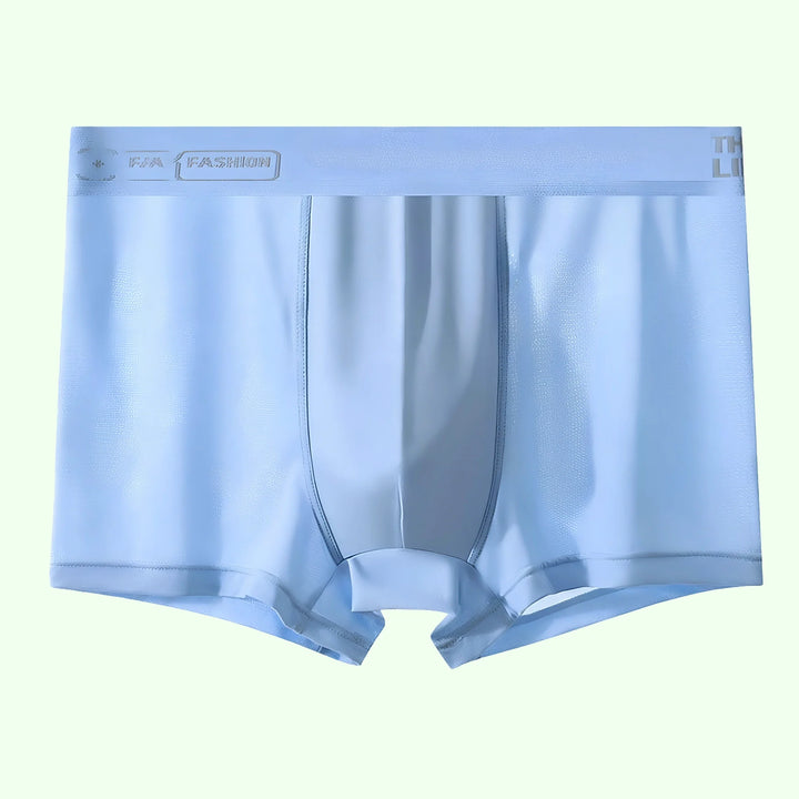 Athletic men's cooling boxer briefs. Flexible, breathable design for active comfort. Moisture-wicking.