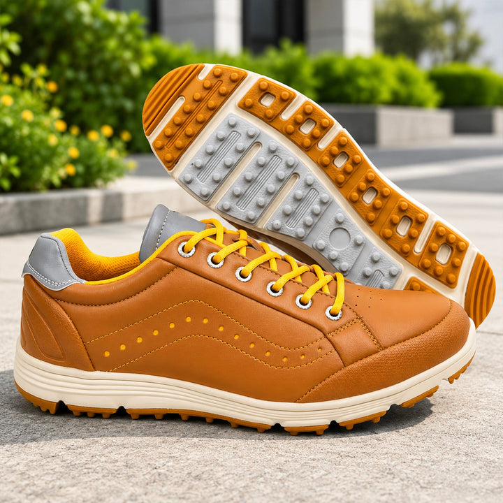 Lightweight men's athletic golf shoes, breathable and water-resistant for versatile play in any weather.