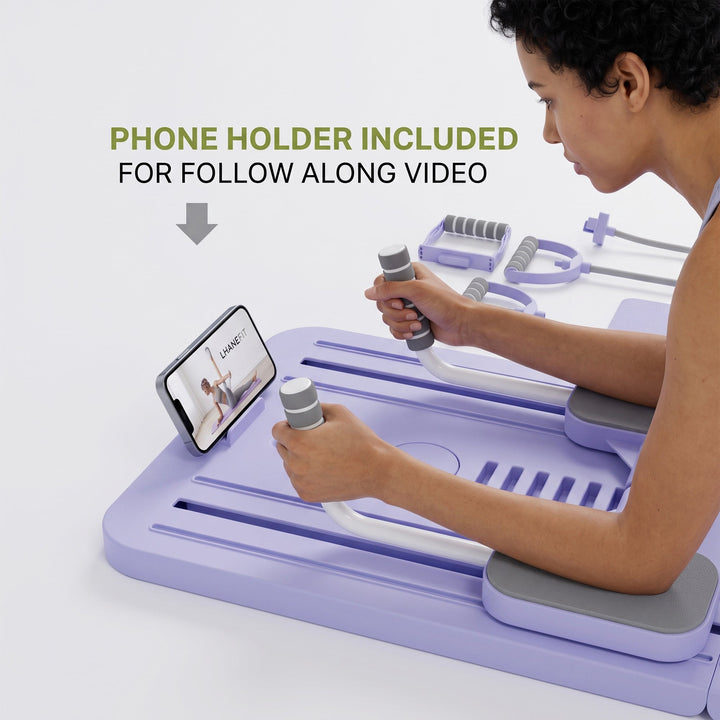 Durable, high-quality portable pilates reformer for effective full-body home workouts and toning.