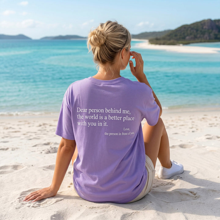 Graphic 'You Are Enough' unisex t-shirt, promoting self-love & positive affirmations.