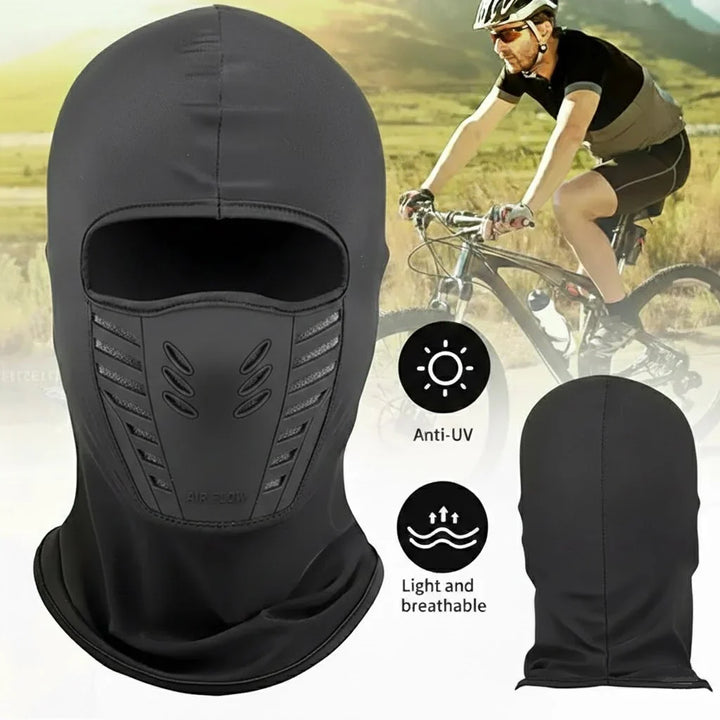 Warm winter balaclava. Windproof full face mask for cold weather cycling, skiing, & outdoor adventures.
