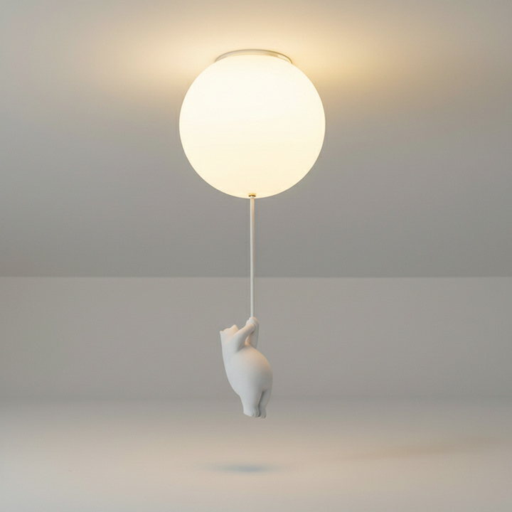 BalloonBearo LED ceiling light: a playful bear-shaped lamp, perfect for a child's bedroom, nursery, or playroom.