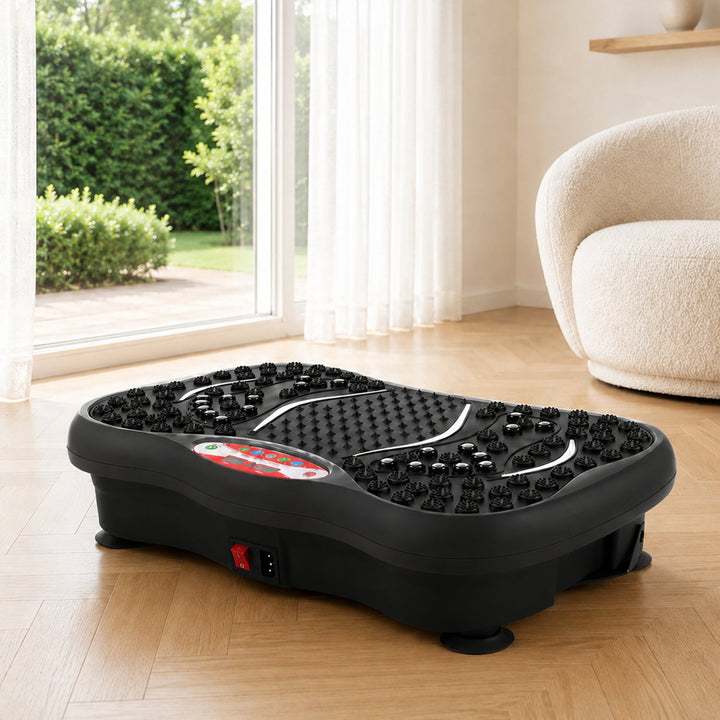 Portable low-impact vibration plate for effective home gym fitness & muscle recovery benefits.