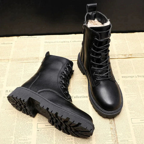 Women's warm orthopedic winter boots featuring memory foam, anti-slip sole & foot support for cozy steps.