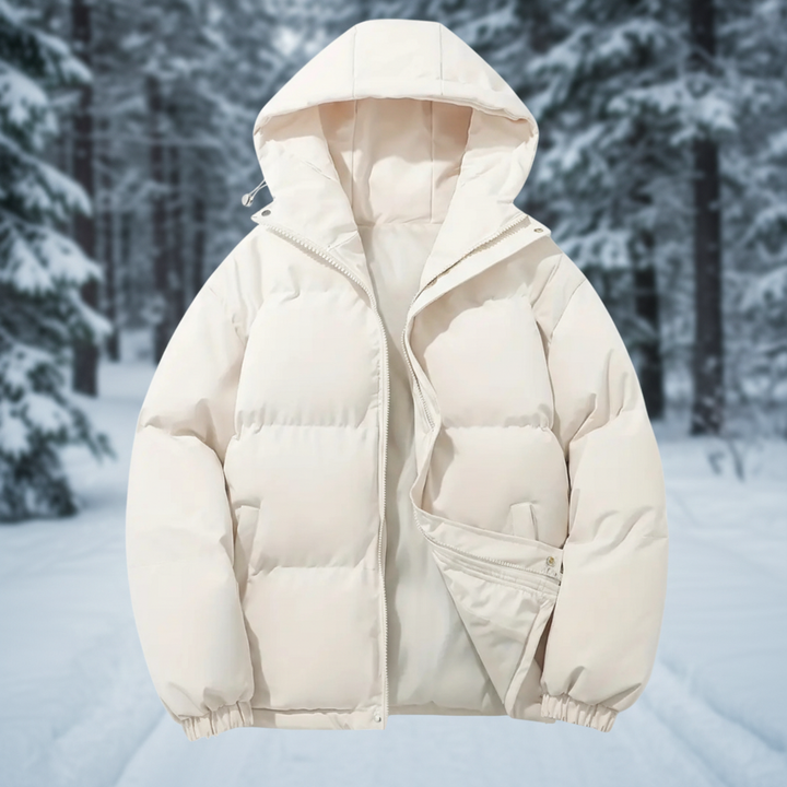 Men's warm quilted winter jacket. Windproof outerwear for cold weather, ideal for men's fashion.