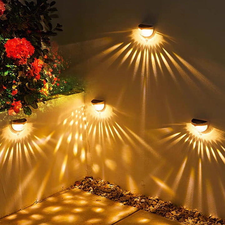 Nvroome Outdoor Solar Wall Lamp, waterproof & wireless LED for garden, patio & yard lighting. Energy efficient.
