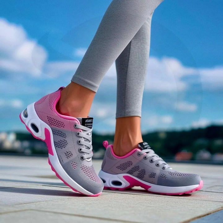Women's supportive walking shoes, orthopedic, with arch support & wide toe box.
