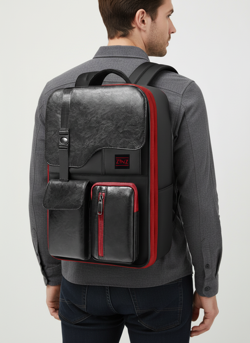 Durable unisex commuter backpack for work & travel. Features waterproof design & padded laptop sleeve.