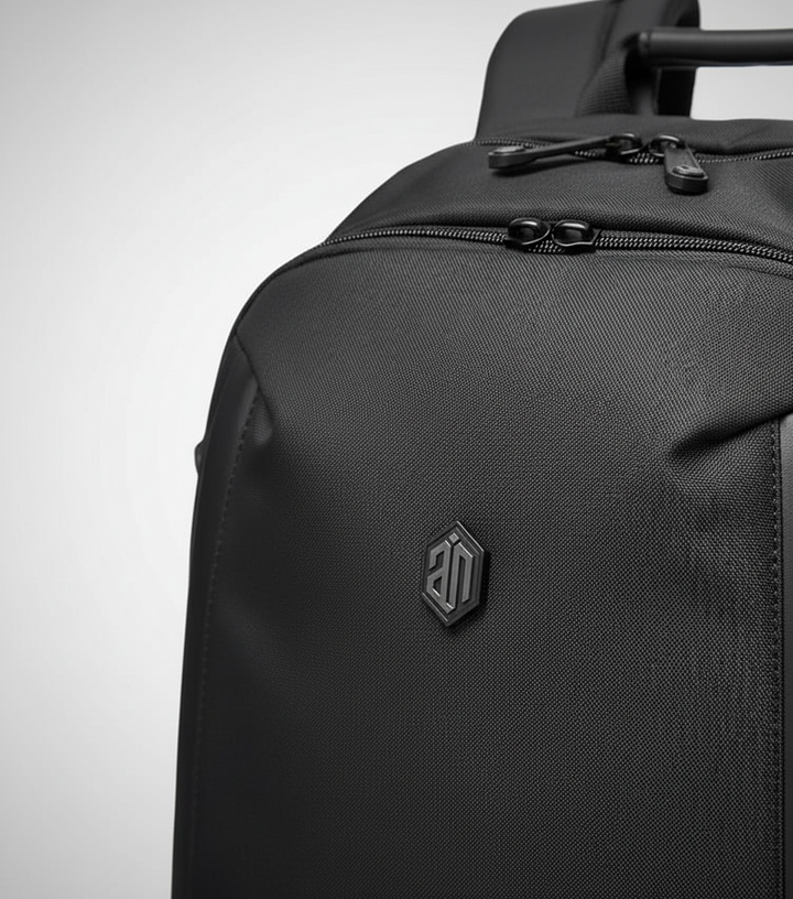 Durable black WaterGuardPack travel backpack with multiple compartments for organized packing. Ideal for school, office & adventure.