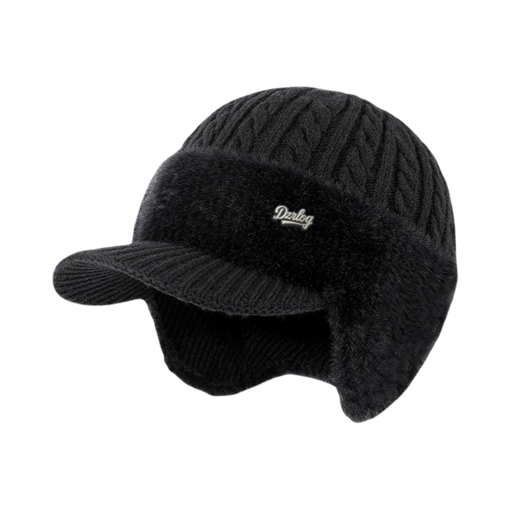 Cold weather trapper hat, unisex, with soft ear flaps and internal fleece lining for comfort.