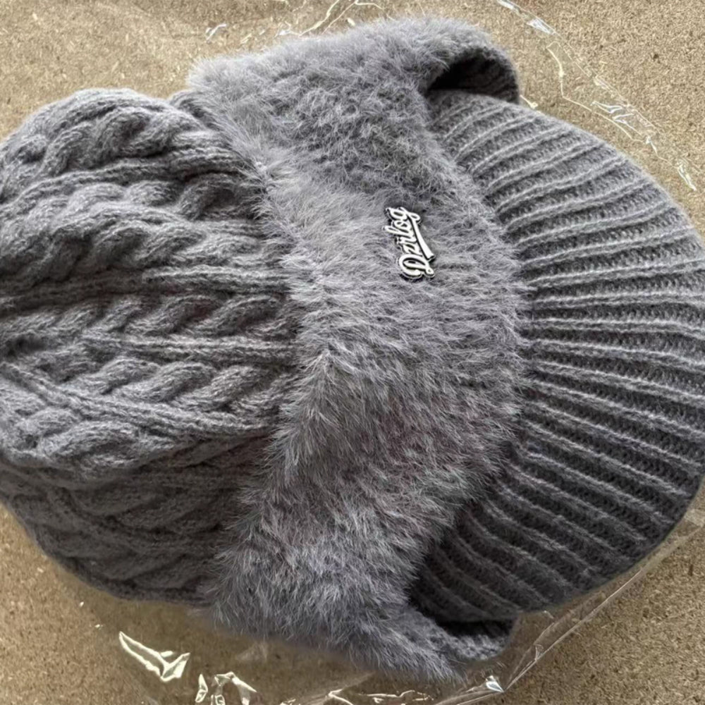 Stylish winter trapper hat with ear flaps, perfect for camping, skiing, or daily wear in winter.