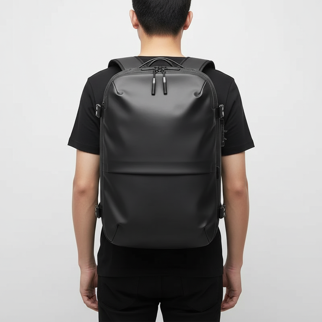 Versatile outdoor gear: waterproof daypack with compression straps. Great for hiking, camping & international travel.