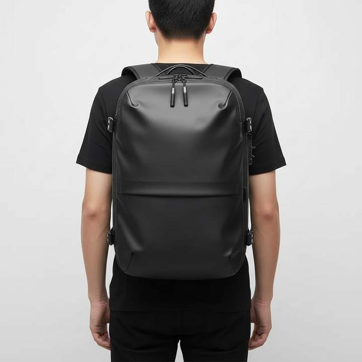 Versatile outdoor gear: waterproof daypack with compression straps. Great for hiking, camping & international travel.