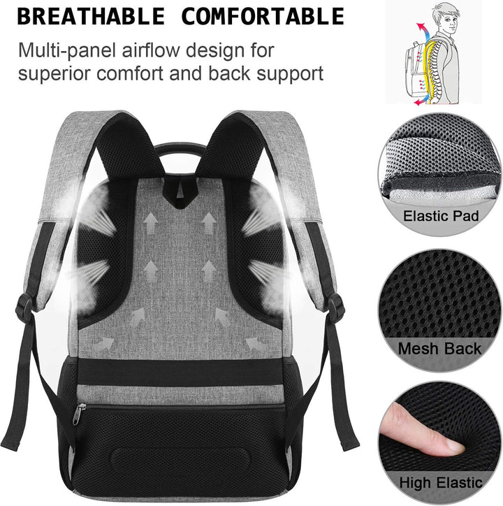 High-capacity waterproof anti-theft backpack for school, work, or weekend trips.