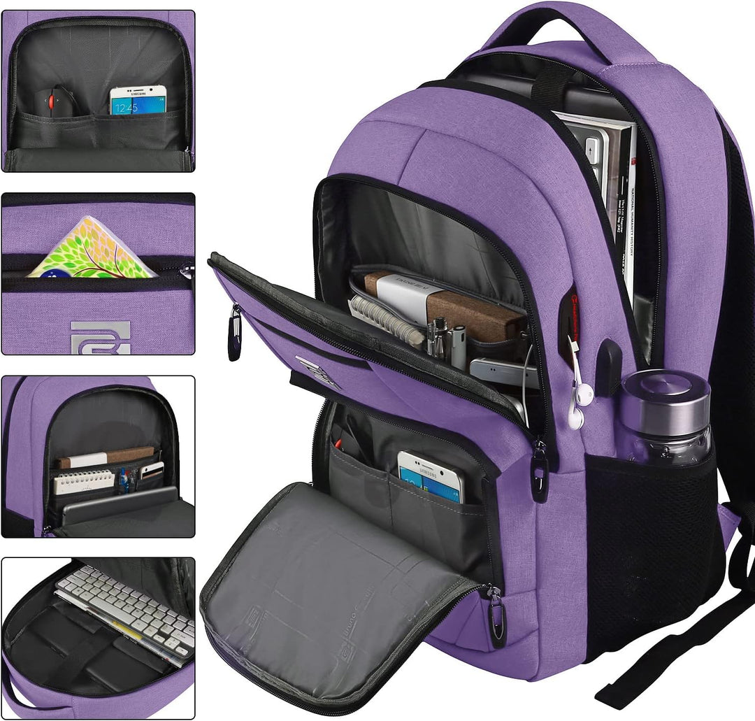 Travel-ready anti-theft backpack, waterproof, designed for maximum security.