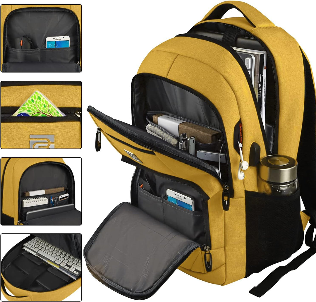 Smart anti-theft waterproof laptop backpack with USB, suitable for any commute.