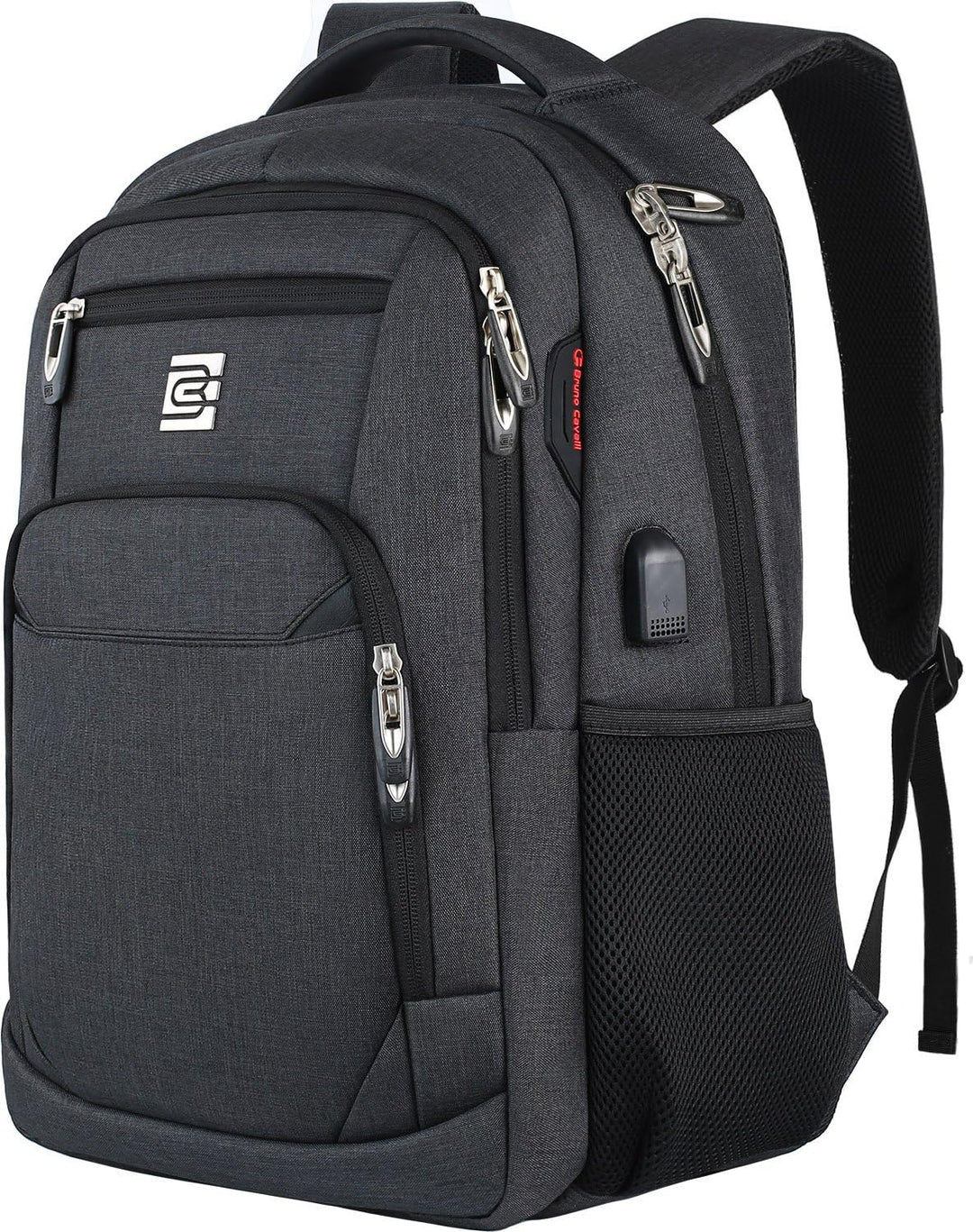 Side view of a slim waterproof anti-theft rucksack, perfect for crowded spaces.