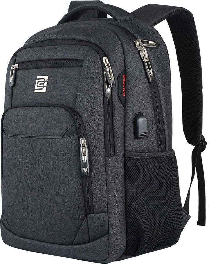 Side view of a slim waterproof anti-theft rucksack, perfect for crowded spaces.