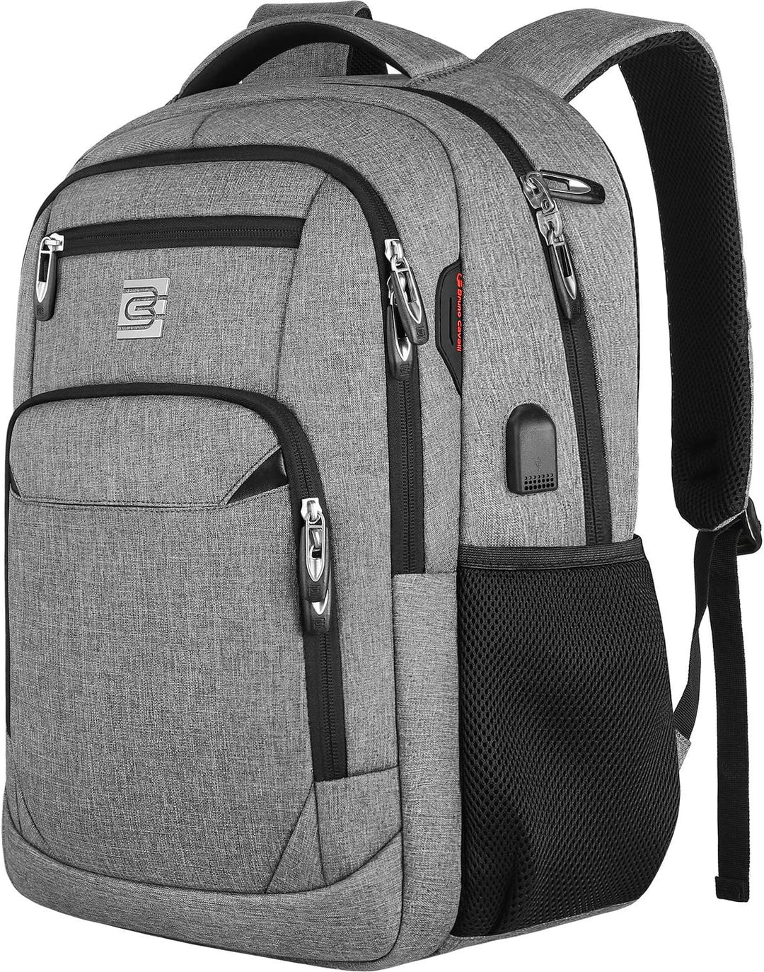 Person carrying a waterproof anti-theft laptop backpack, suitable for daily commute.