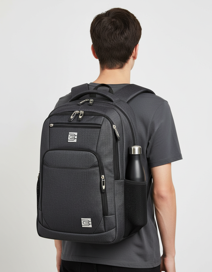 Unisex laptop backpack, waterproof & anti-theft, combining style with security.