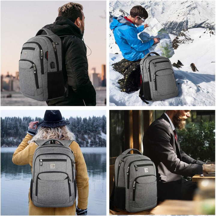 Secure daily commute rucksack, waterproof with anti-theft features & laptop compartment.