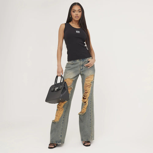 Sleek women's racerback tank top, comfortable everyday fashion for a minimalist look.