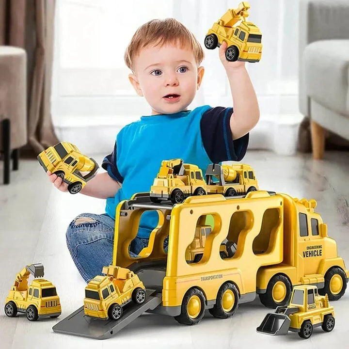 Children's interactive toy truck with vibrant lights & realistic sounds, perfect for imaginative toddler play.