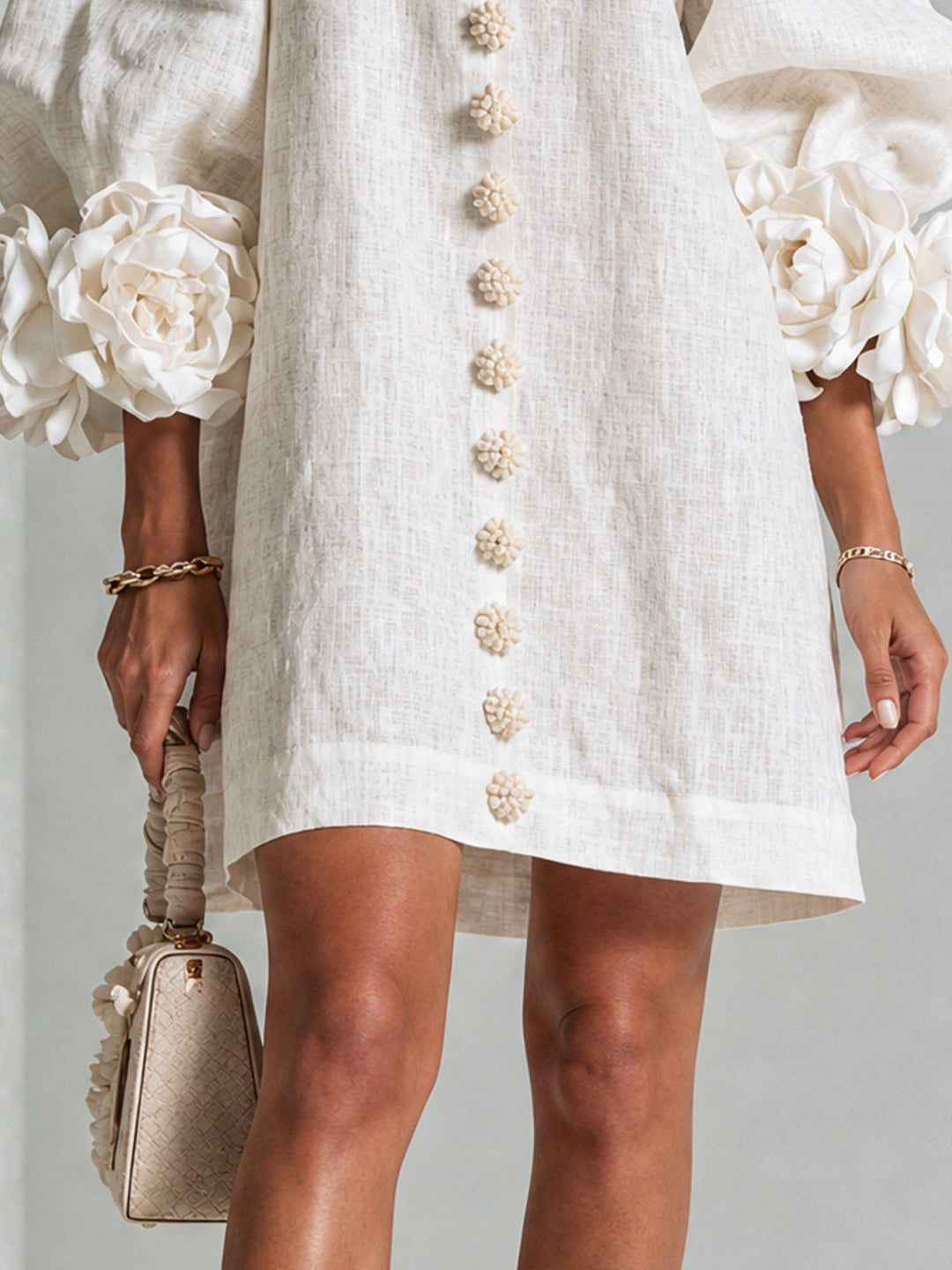 Versatile women's casual puff long sleeve shift dress, tunic mini for any occasion.