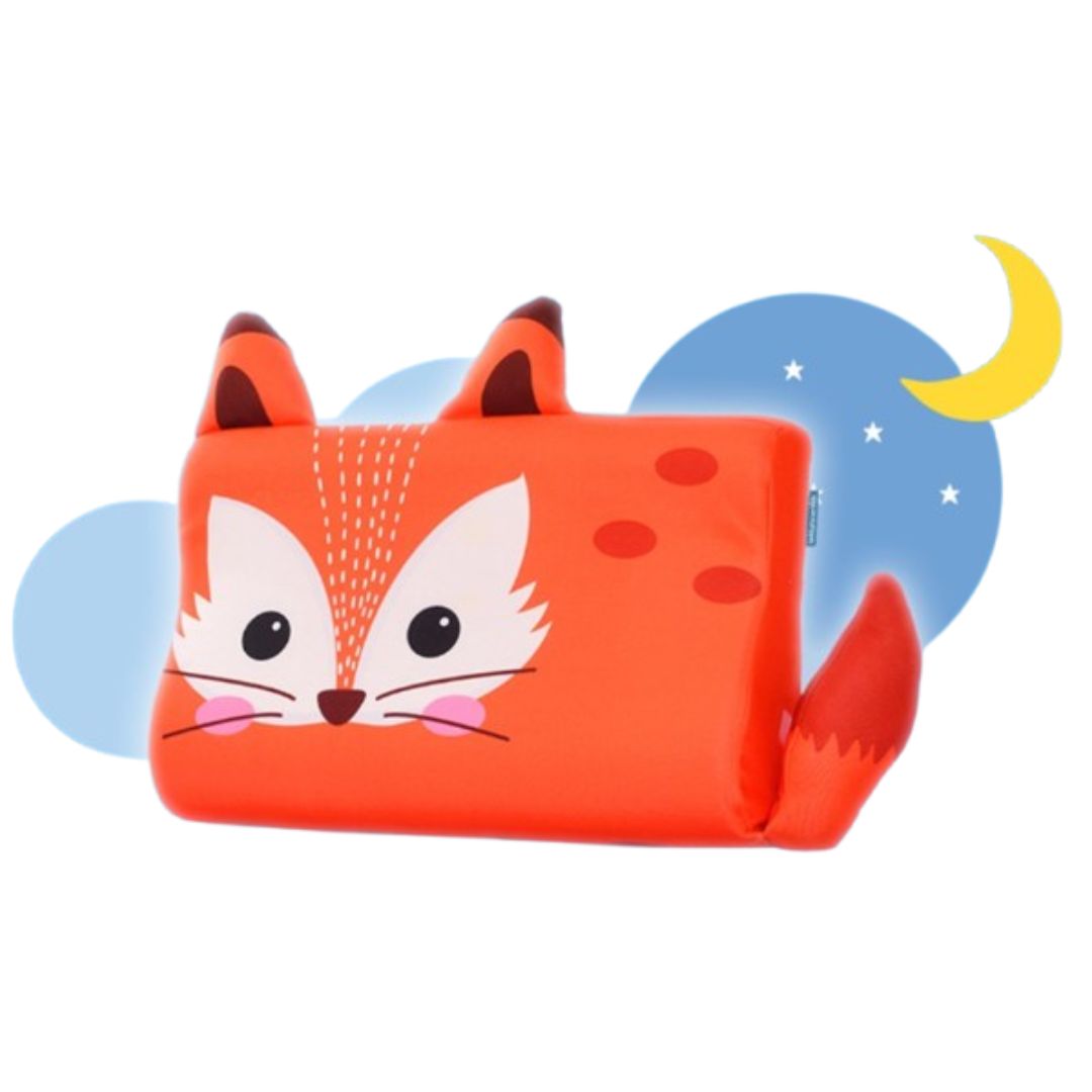 Ergonomic animal neck pillow for children, perfect for travel & sleep comfort.