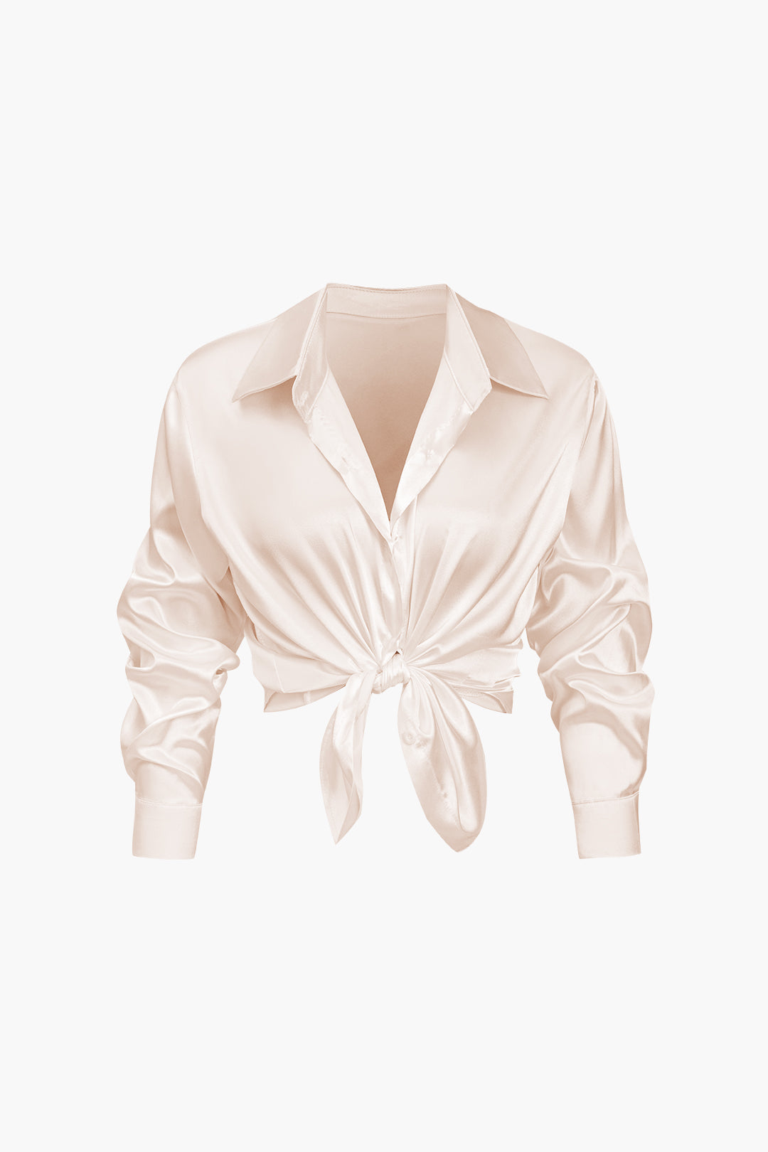 Workwear women's long-sleeve button-down blouse, combining style & comfort.
