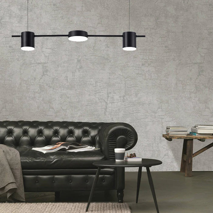 Modern LED drum light, adjustable height ceiling lamp, perfect for illuminating any room.
