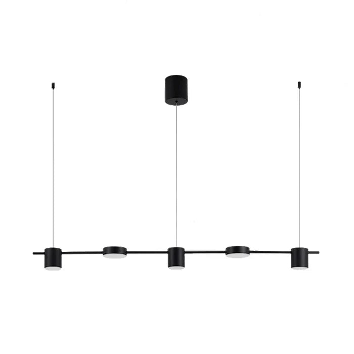 Stylish modern drum pendant light, adjustable LED ceiling fixture for contemporary homes.