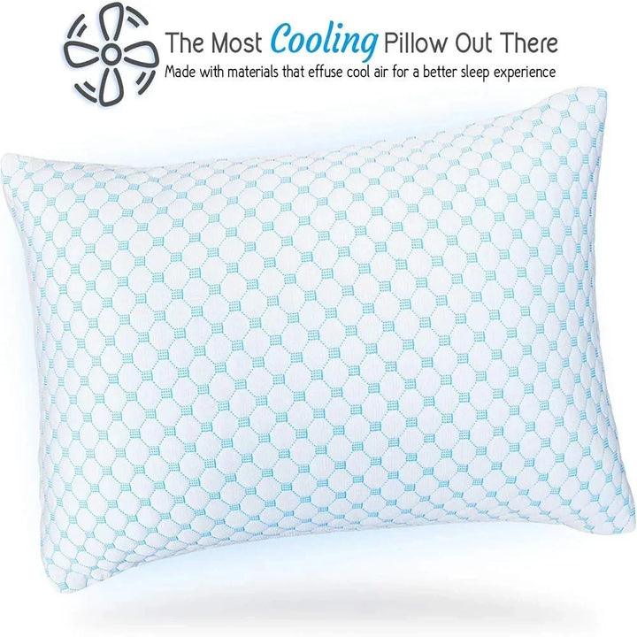 Restorative adjustable sleep pillow with cooling features for personalized comfort & optimal support.