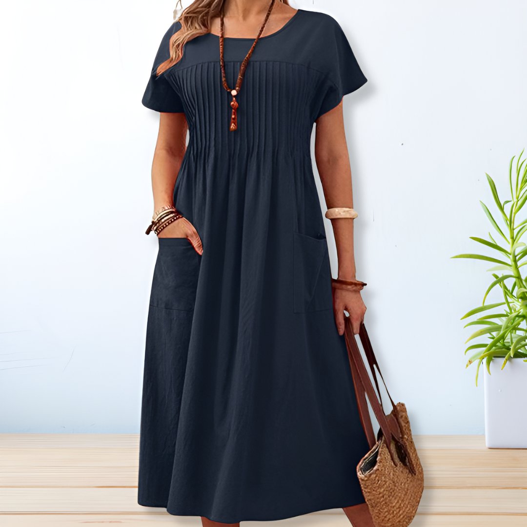 Stylish women's airy loose fit summer dress. Comfortable & versatile for casual wear, available in plus sizes.