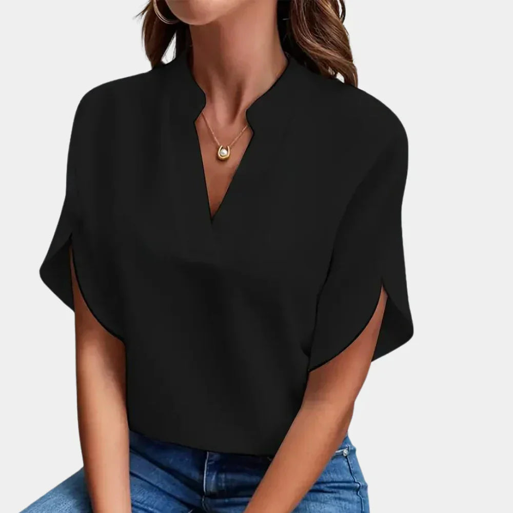 Women's Breezy Summer Blouse, Ella, for warm weather & effortless casual style.
