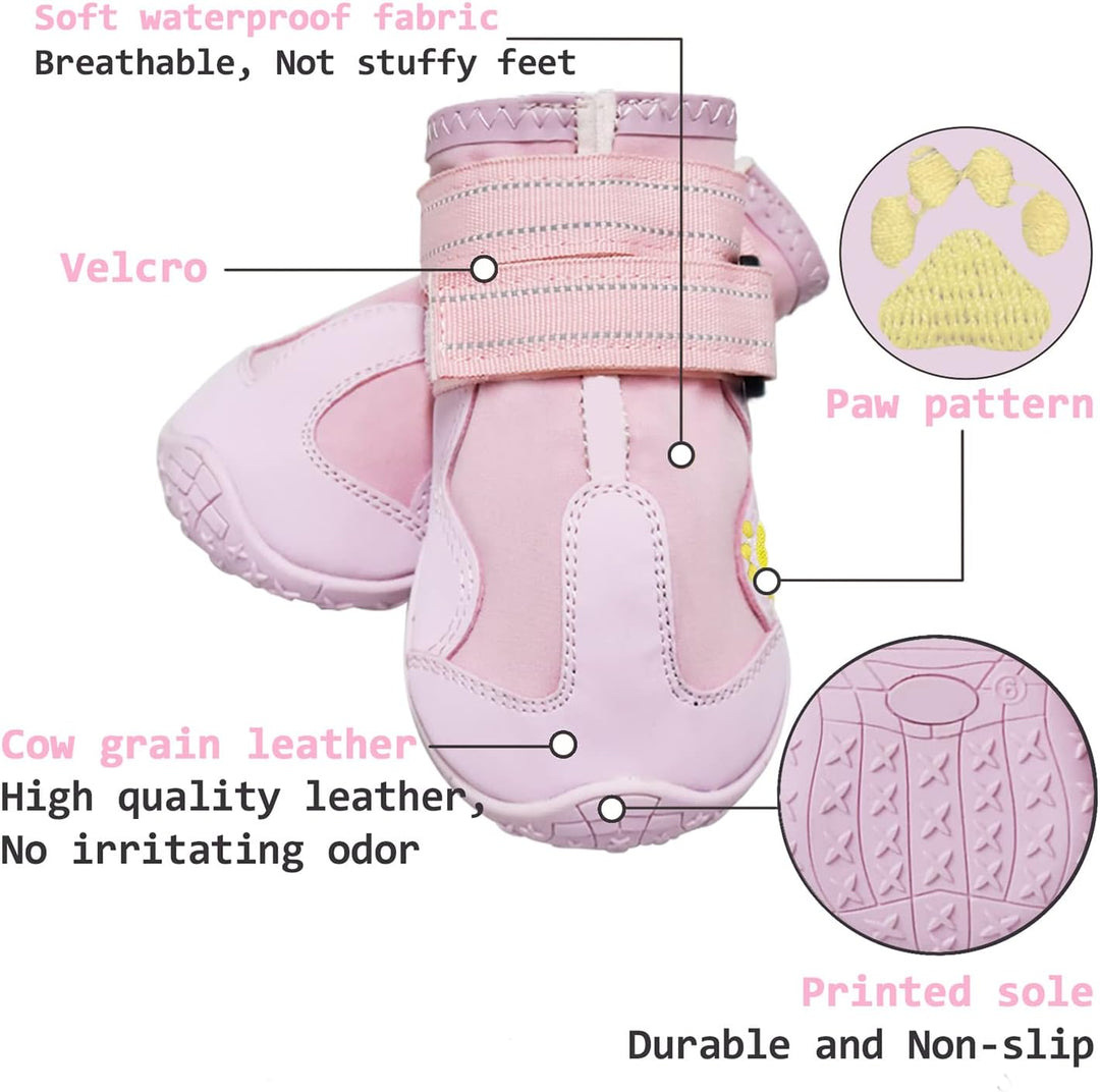 High-quality dog boots offering superior paw protection against hot or cold surfaces.