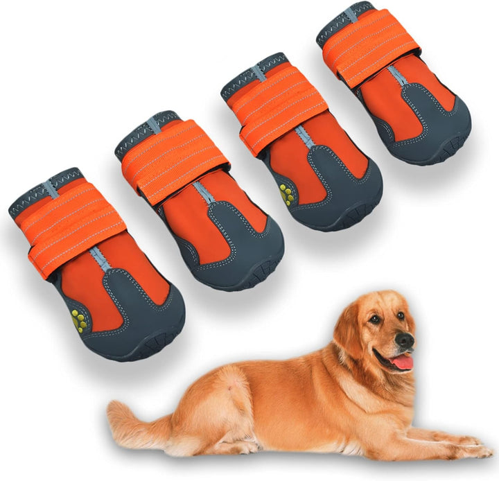 All-weather dog boots, non-slip and durable, perfect pet gear for active dogs.