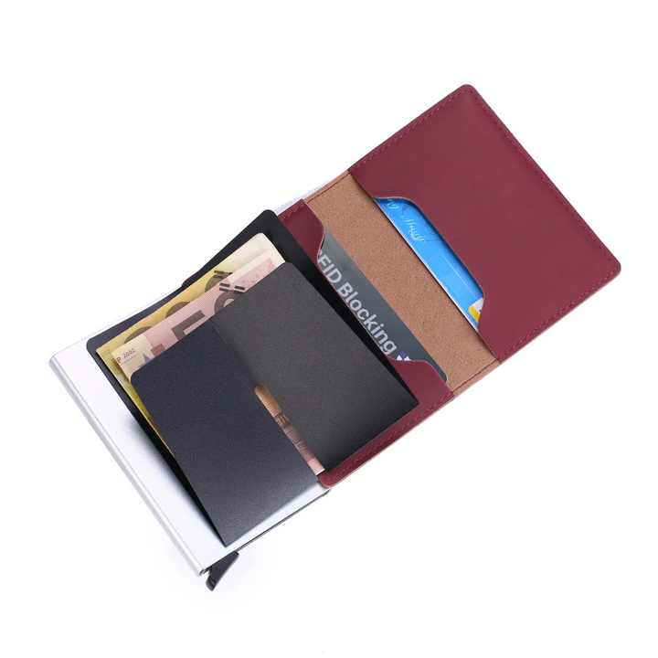Secure your cards with this RFID aluminum wallet and money clip, a smart choice.