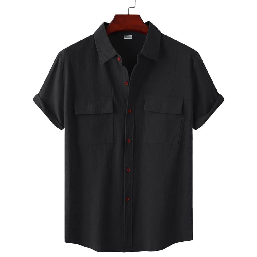 Ladies short sleeve blouse, a comfortable and casual top for versatile everyday & summer style.