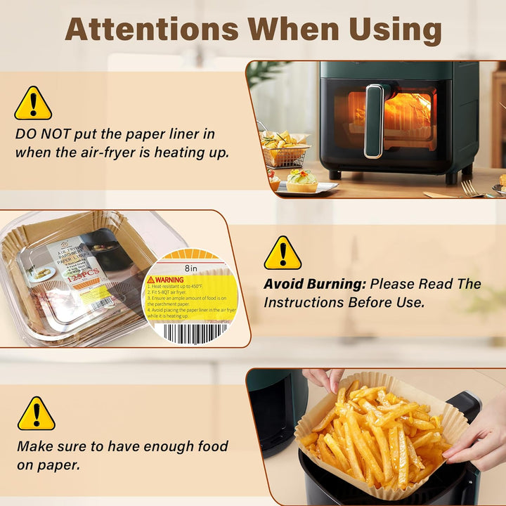 EasyCrisp disposable non-stick air fryer liners for clean, easy, and healthy cooking.