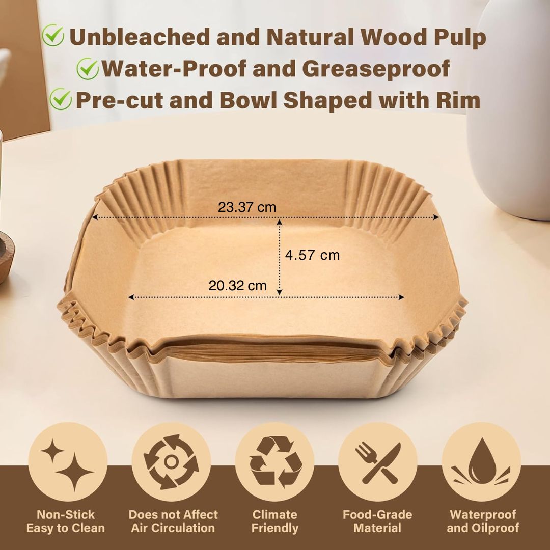 Save time with EasyCrisp non-stick disposable air fryer liners. Enjoy mess-free cooking & fast cleanup.