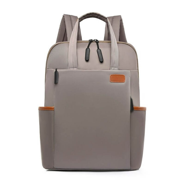 Chic women's anti-theft travel backpack, water-resistant Oxford design, ideal for fashion-forward travelers.