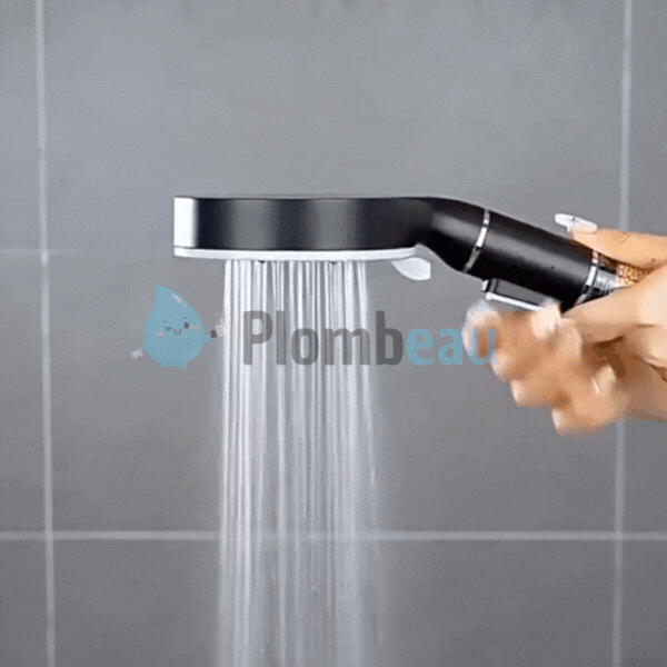 Anti-limescale handheld shower head provides a spa-like experience with filtered, clean water & 5 powerful sprays.